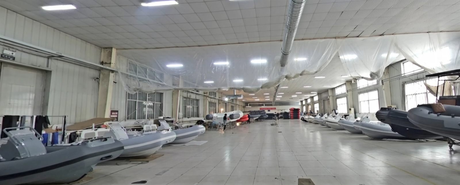 RIB boats in production at the shipyard